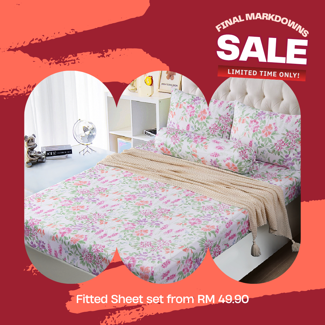 ⚡FLASH SALE⚡Contempo Gracie 100% Cotton Fitted Sheet Set