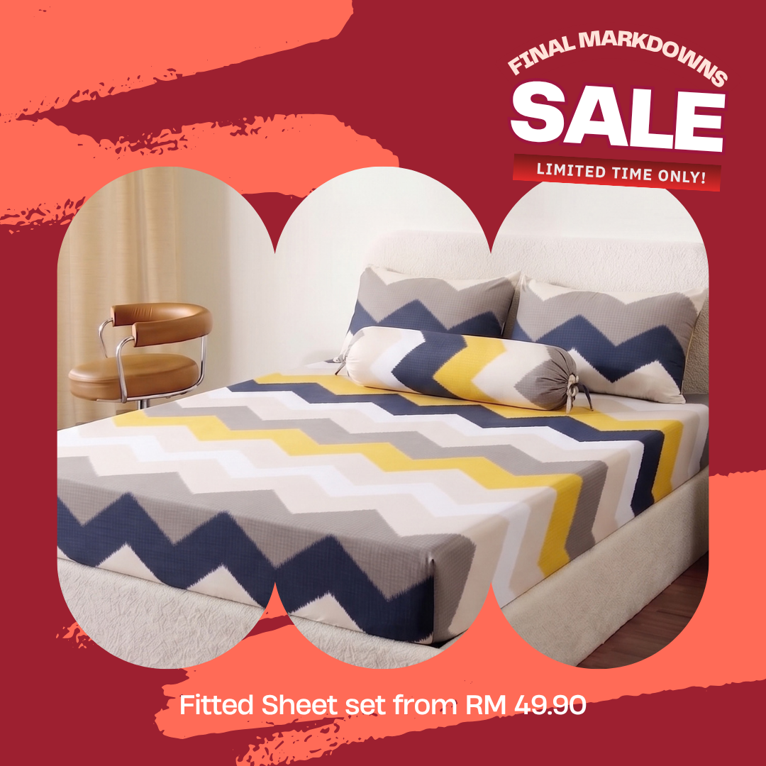 ⚡FLASH SALE⚡ Inspire Dante 100% Cotton Fitted Sheet Set