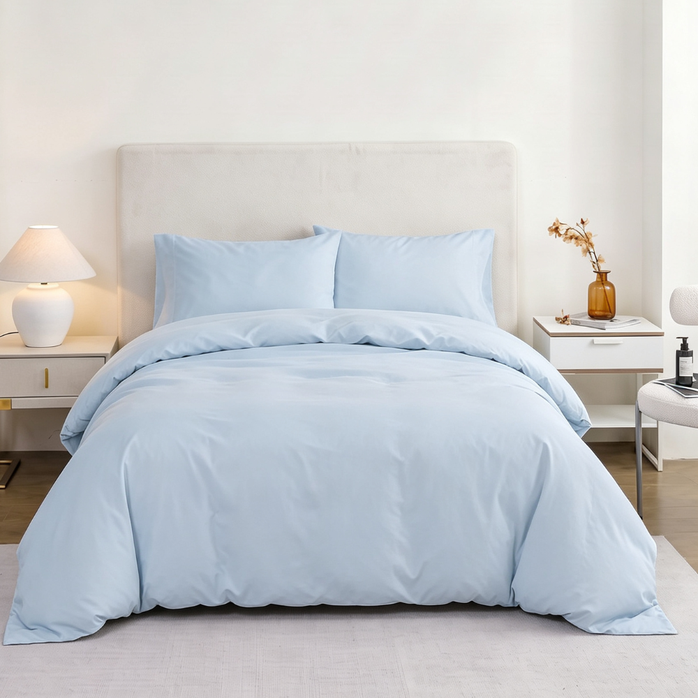Premium 90 GSM Microfiber Solid Colour Bedding Sets