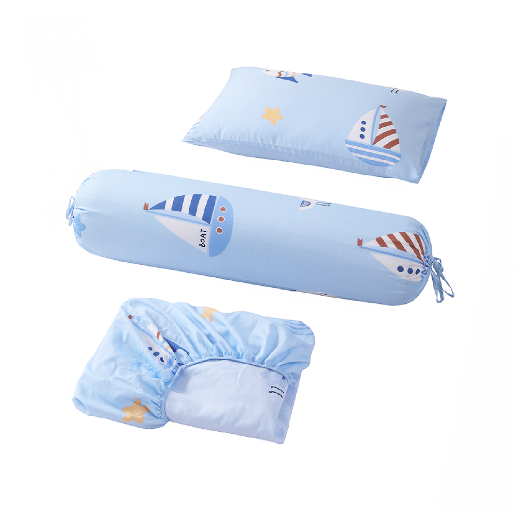 Aussino Kids Ahoy 100% Cotton Fitted Sheet Set