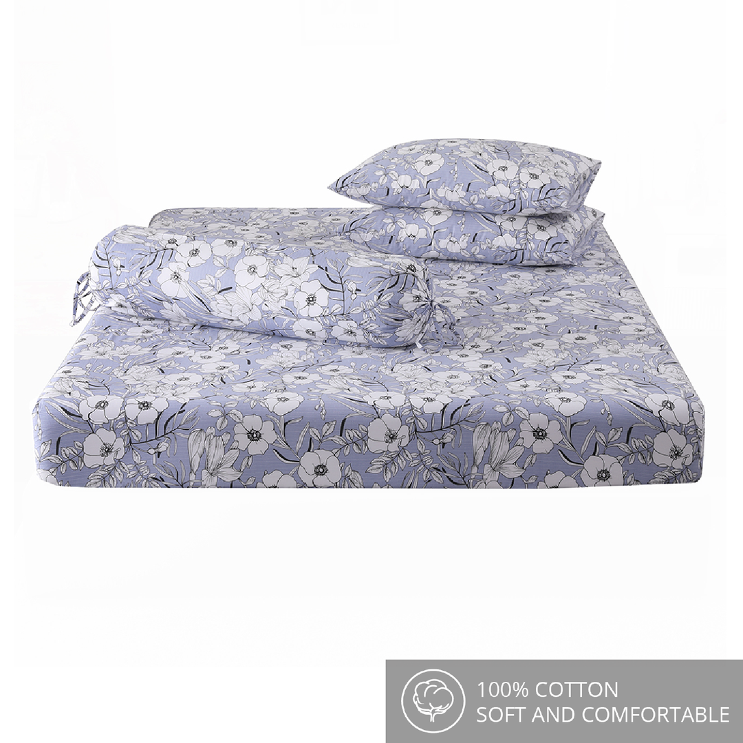 ⚡FLASH SALE⚡ Contempo Amara 100% Cotton Fitted Sheet Set