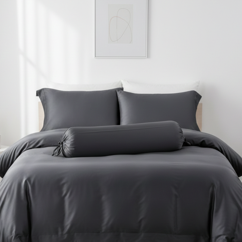 Hardy Amies COOLING Bamboo Lyocell Pure Solid Color Luxury Sheet Set- 5pcs Set