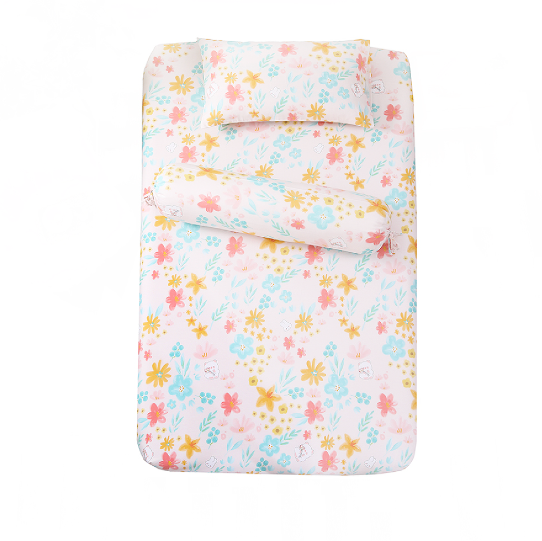 Aussino Kids Blush 100% Cotton Fitted Sheet Set