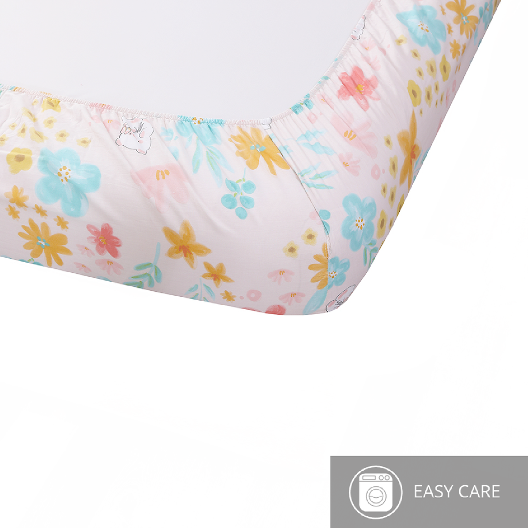Aussino Kids Blush 100% Cotton Fitted Sheet Set