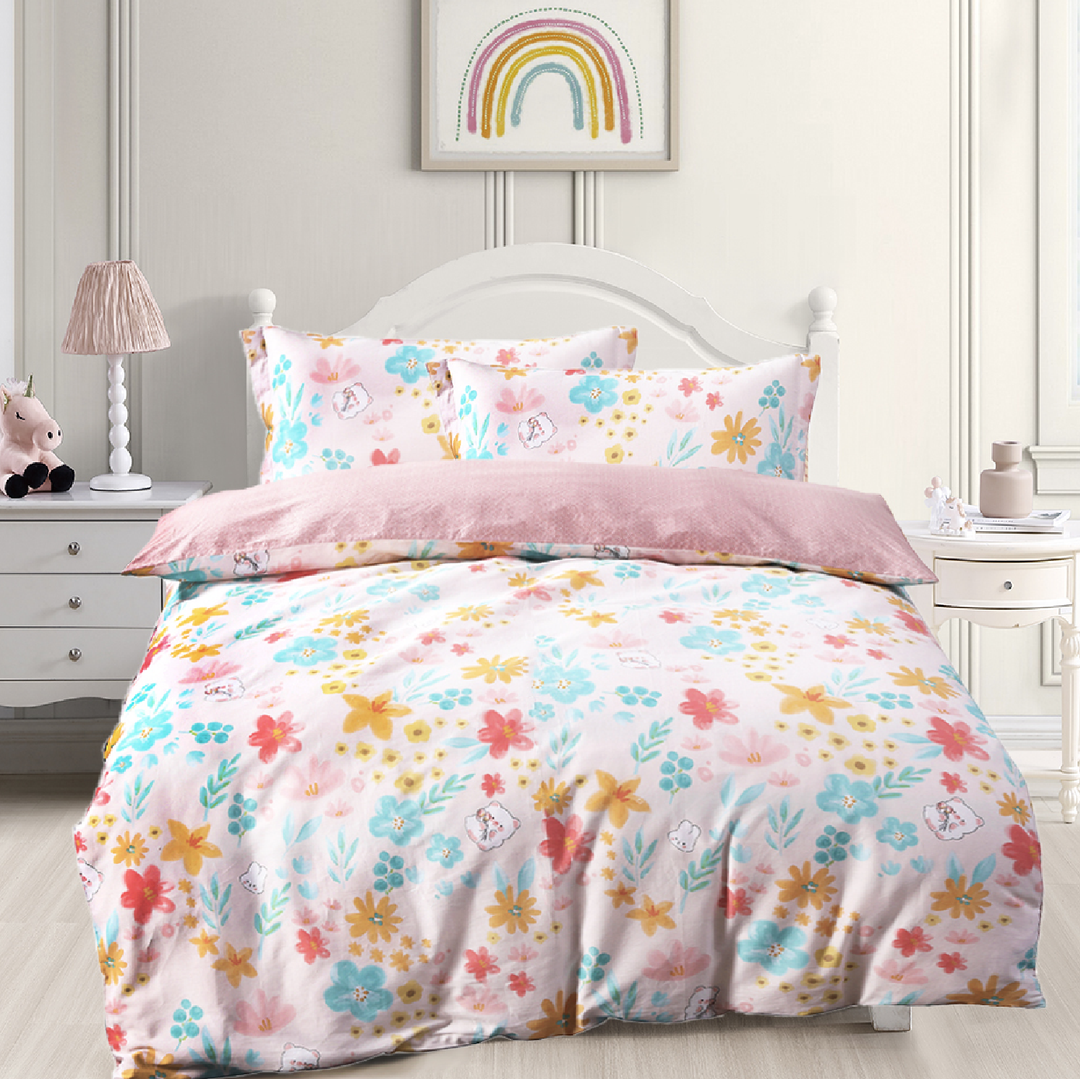 Aussino Kids Blush 100% Cotton Quilt Cover Set