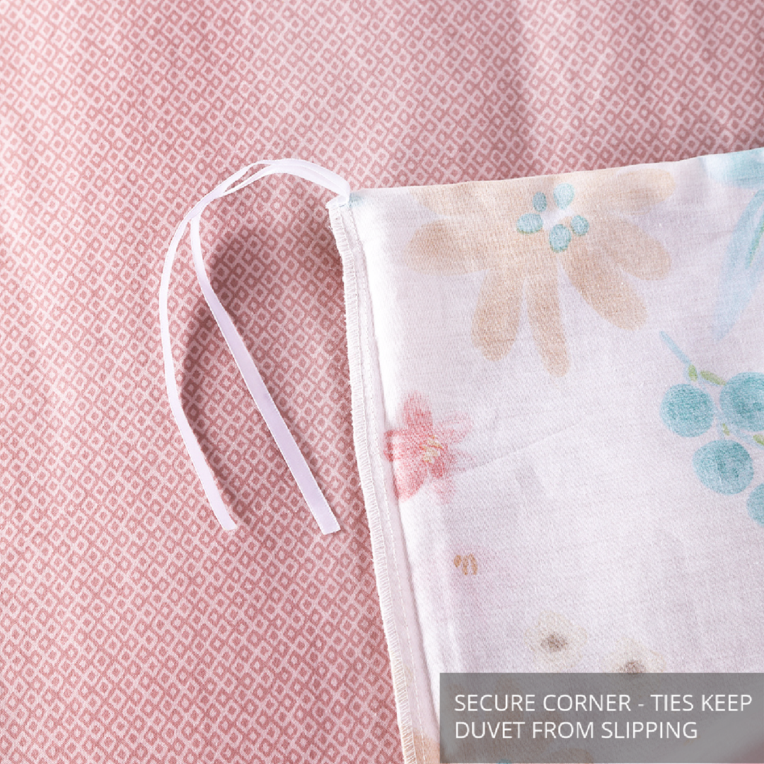 Aussino Kids Blush 100% Cotton Quilt Cover Set
