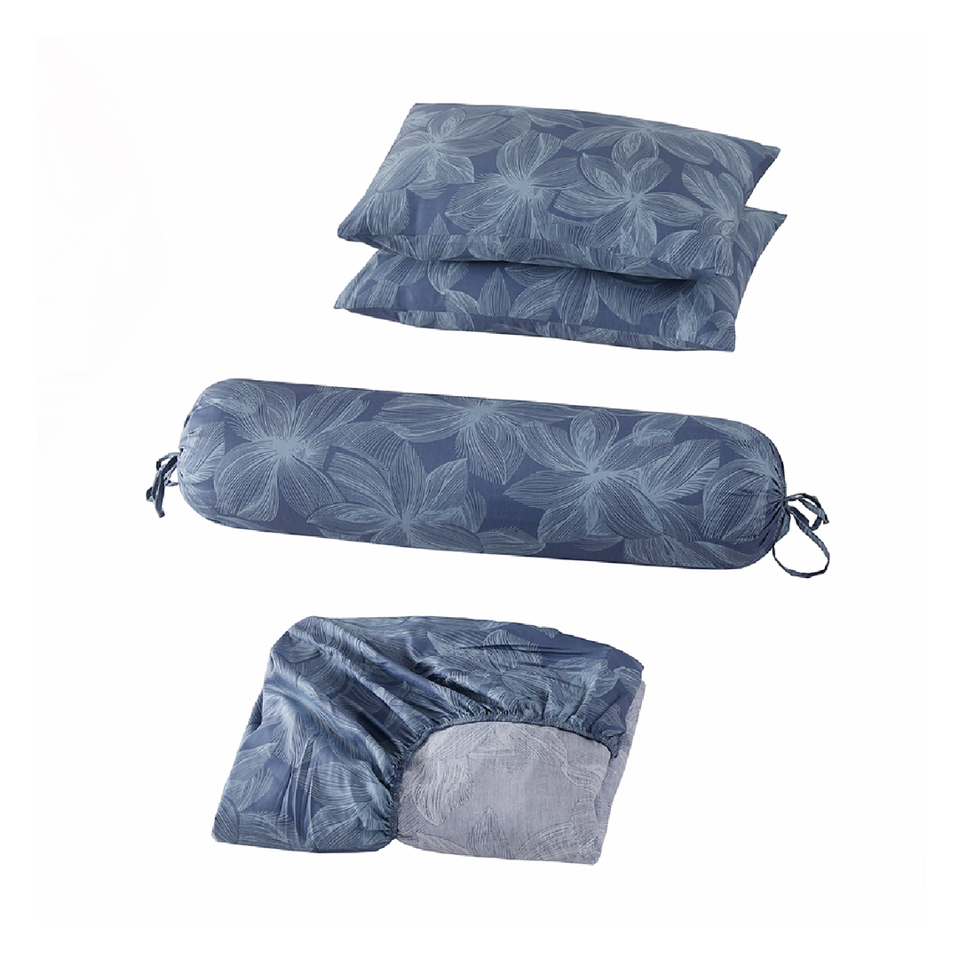 Contempo Celeste 100% Cotton Fitted Sheet Set