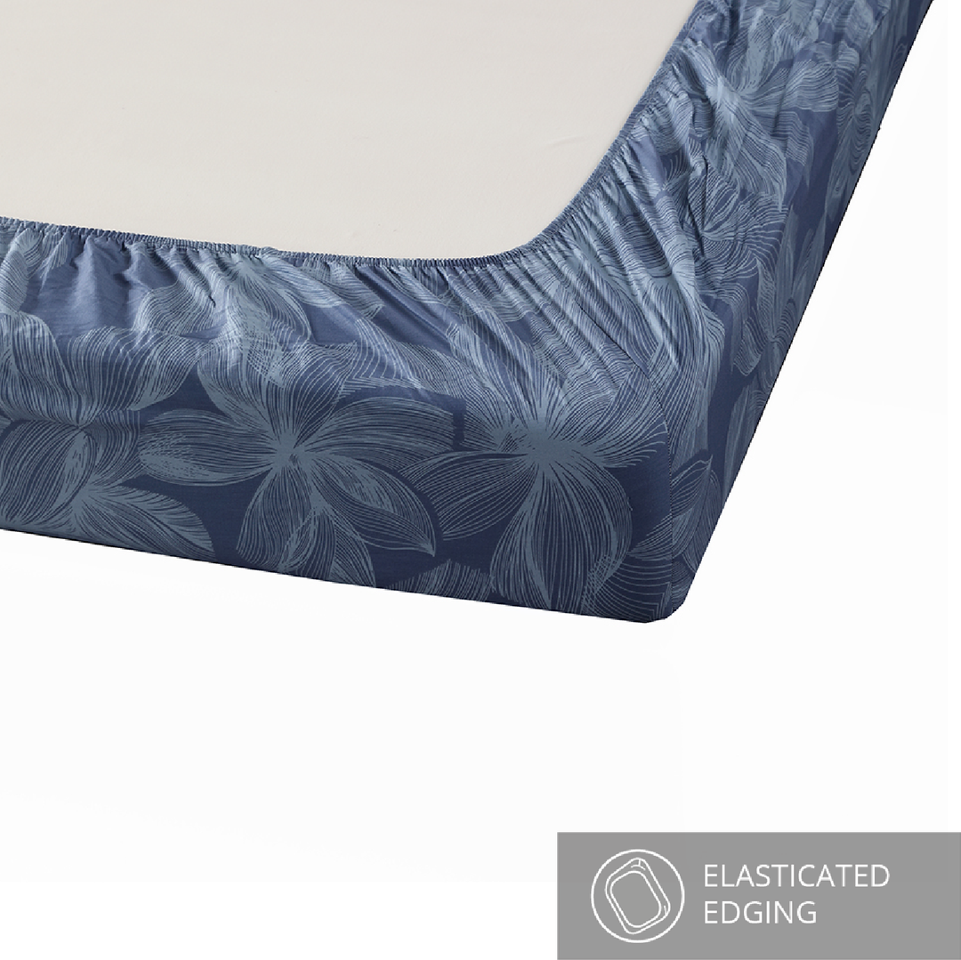Contempo Celeste 100% Cotton Fitted Sheet Set