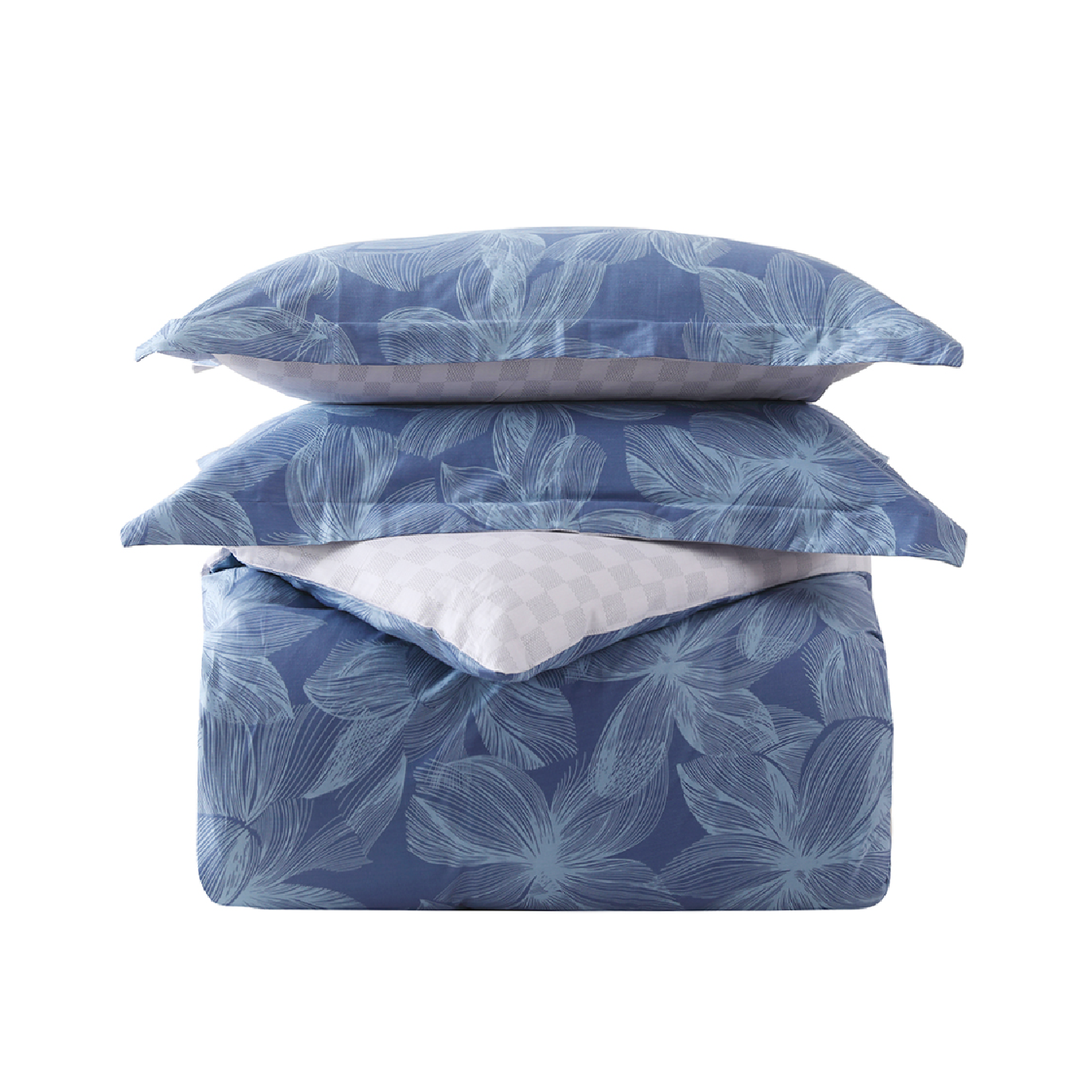 Contempo Celeste 100% Cotton Quilt Cover Set