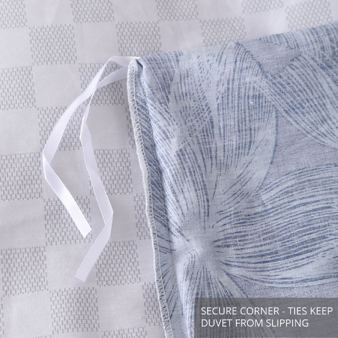 Contempo Celeste 100% Cotton Quilt Cover Set