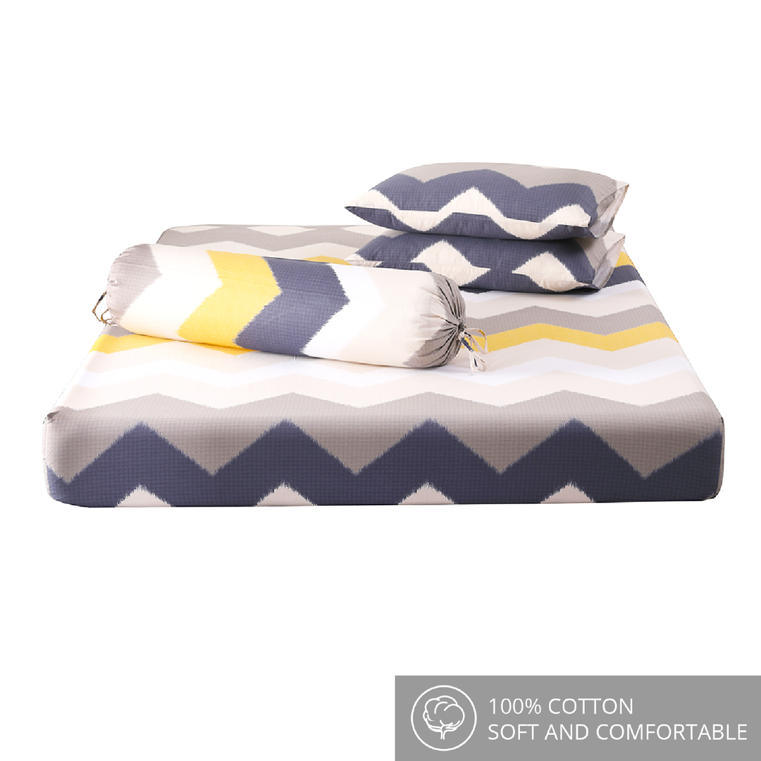 Inspire Dante 100% Cotton Fitted Sheet Set