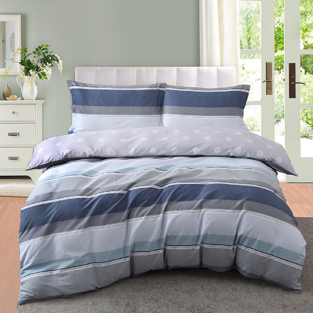 Contempo Dexter 100% Cotton Quilt Cover Set