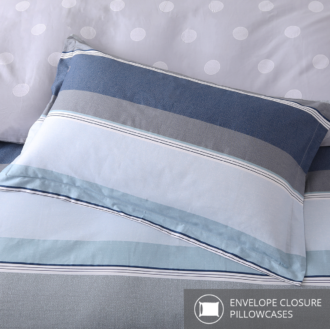 Contempo Dexter 100% Cotton Quilt Cover Set