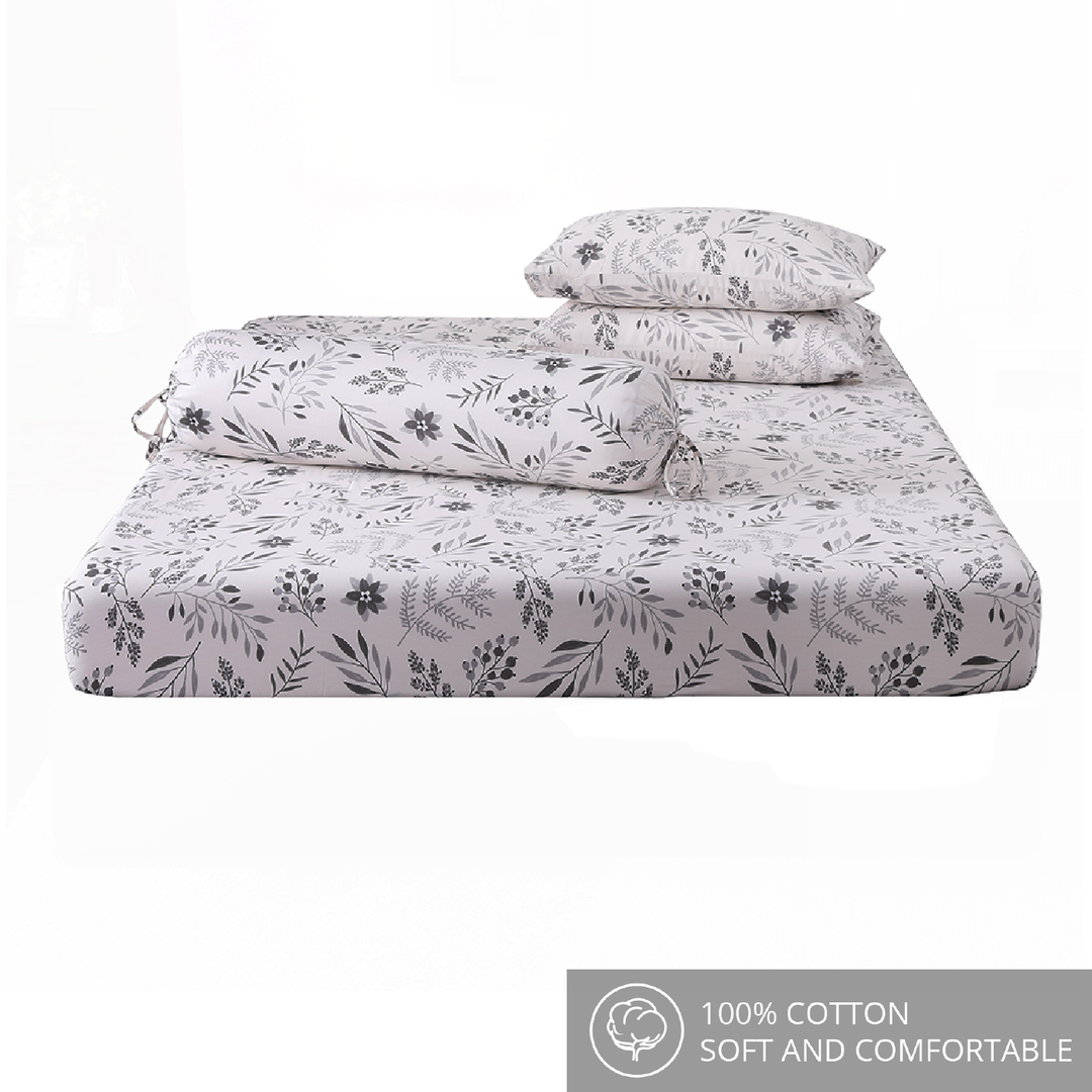 Contempo Elowen 100% Cotton Fitted Sheet Set