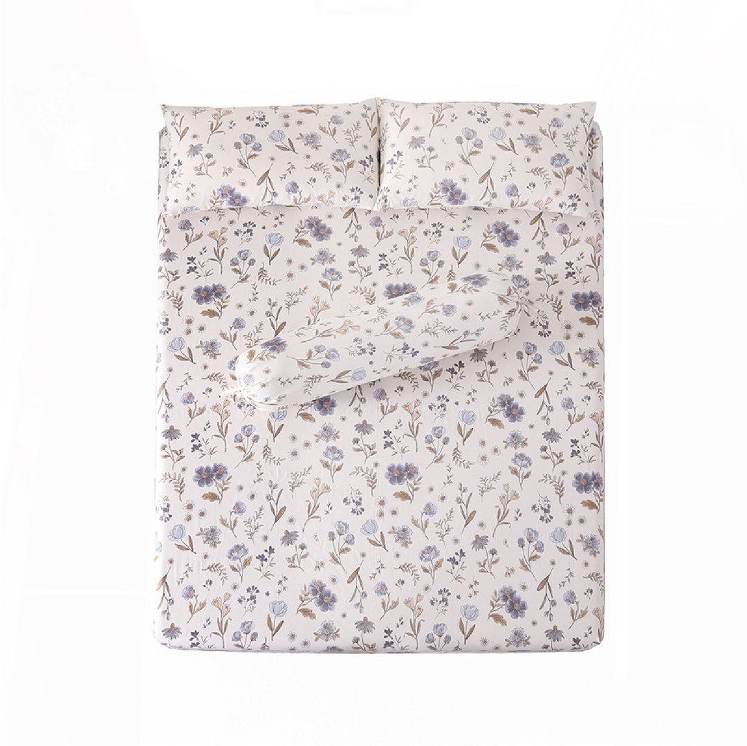 Contempo Fenella 100% Cotton Fitted Sheet Set