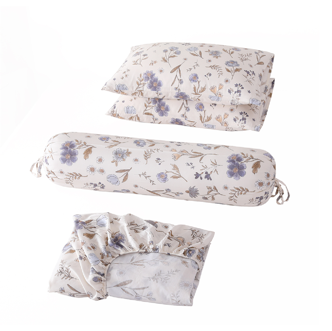 Contempo Fenella 100% Cotton Fitted Sheet Set