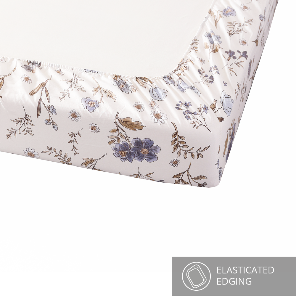 Contempo Fenella 100% Cotton Fitted Sheet Set