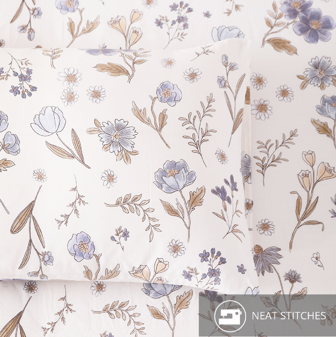 Contempo Fenella 100% Cotton Fitted Sheet Set