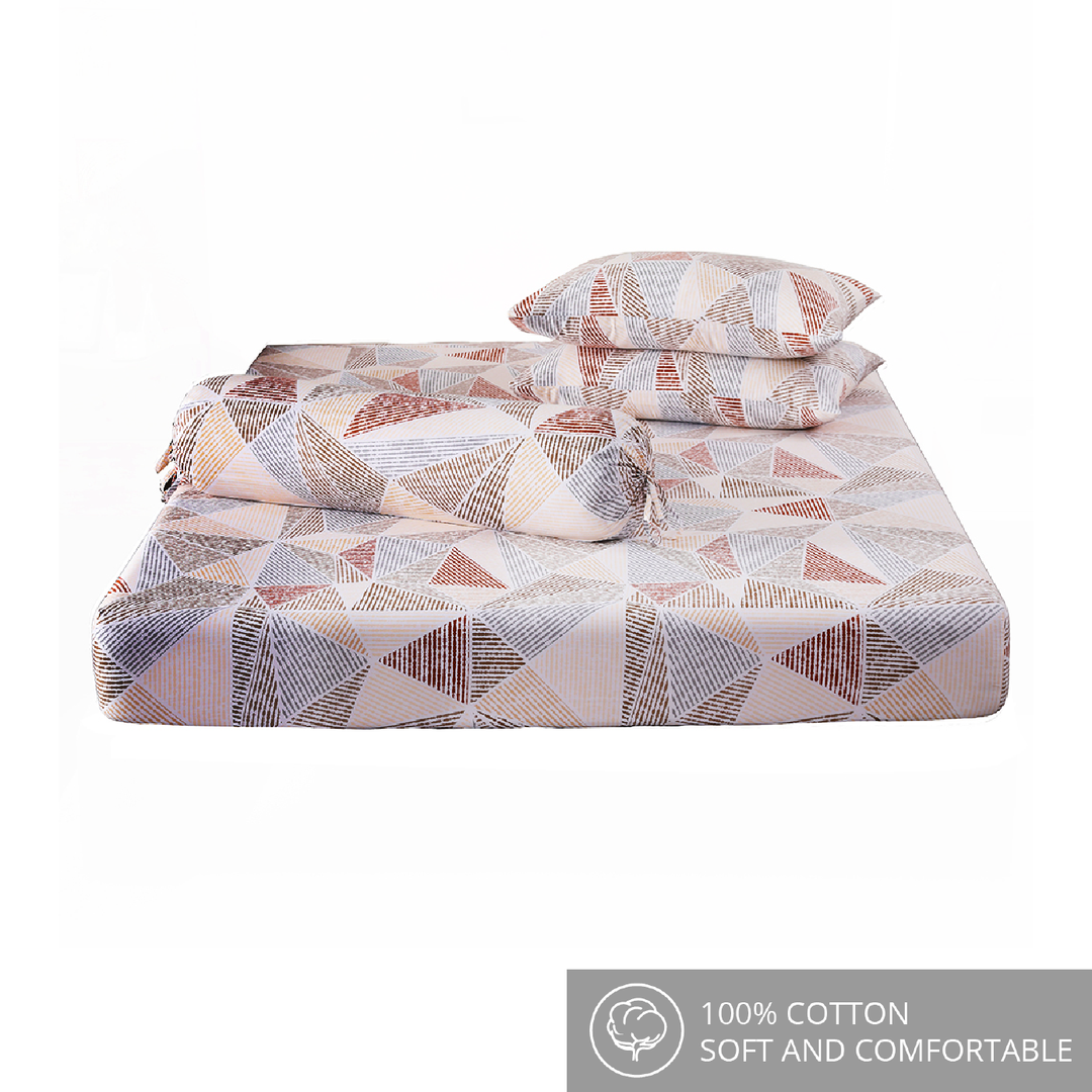 Inspire Hansen 100% Cotton Fitted Sheet Set