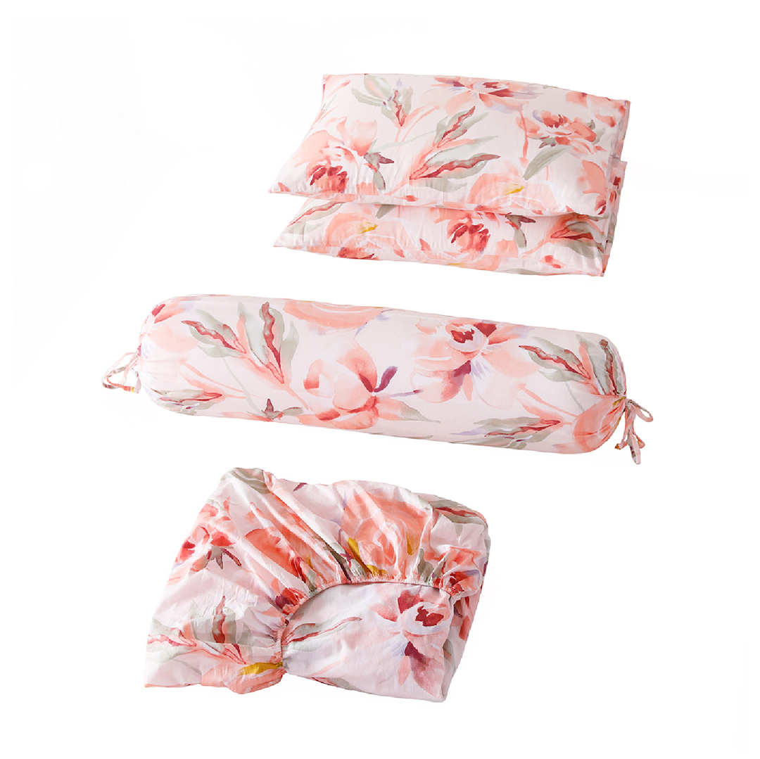 Contempo Helena 100% Cotton Fitted Sheet Set