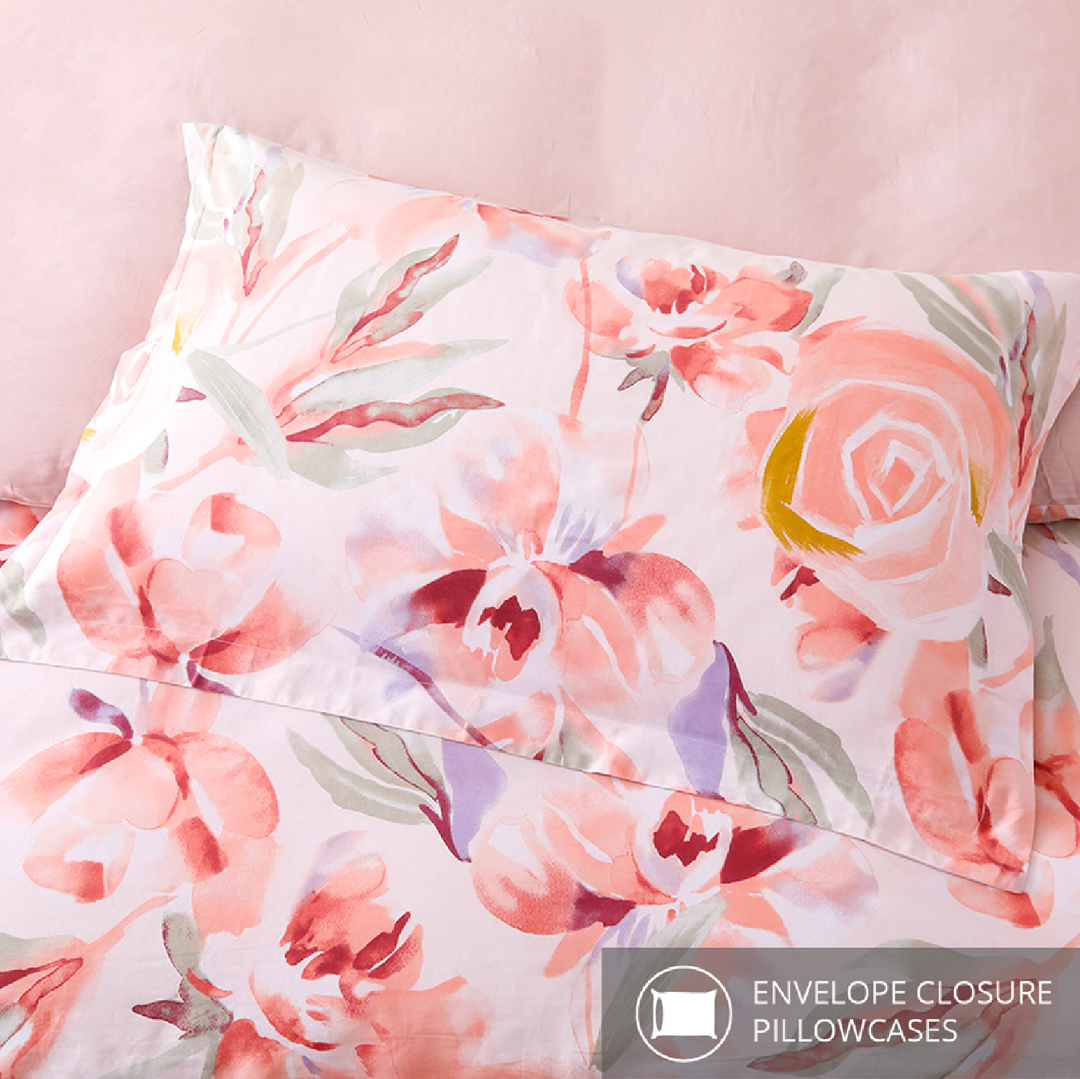 Contempo Helena 100% Cotton Quilt Cover Set
