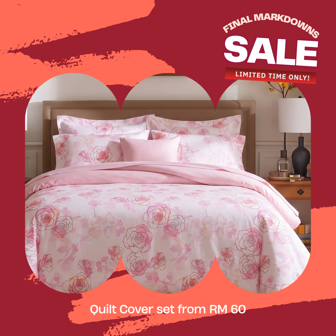 ⚡ FLASH SALE ⚡Contempo Rosalyn 100% Cotton Quilt Cover Set
