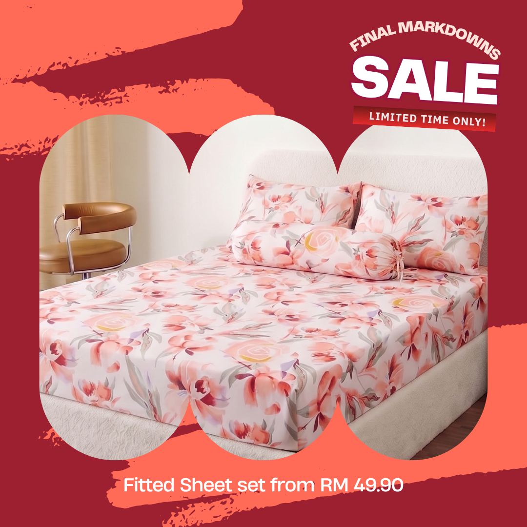 ⚡FLASH SALE⚡Contempo Helena 100% Cotton Fitted Sheet Set