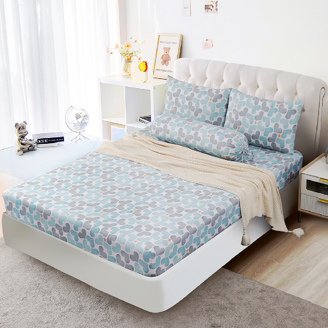 Inspire Jacca 100% Cotton Fitted Sheet Set