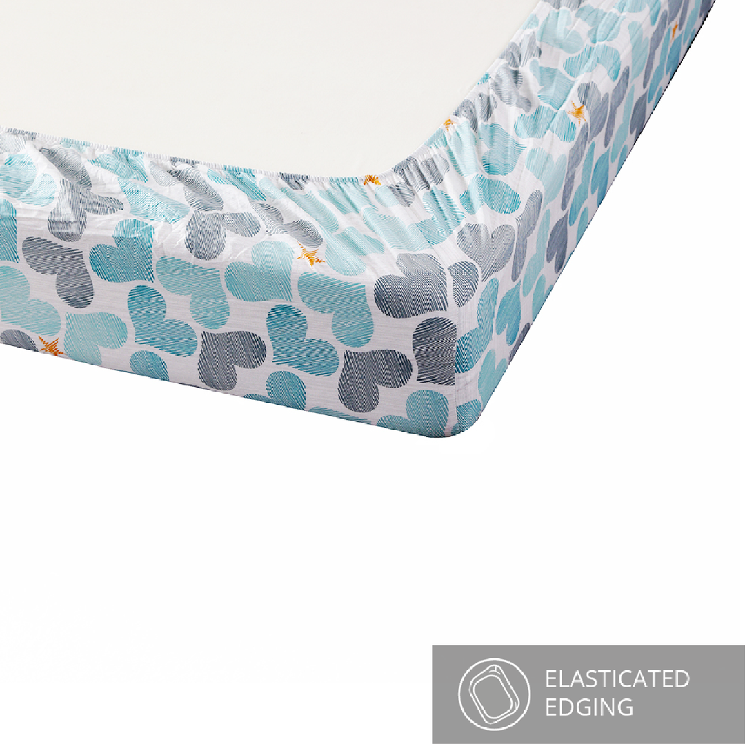 Inspire Jacca 100% Cotton Fitted Sheet Set