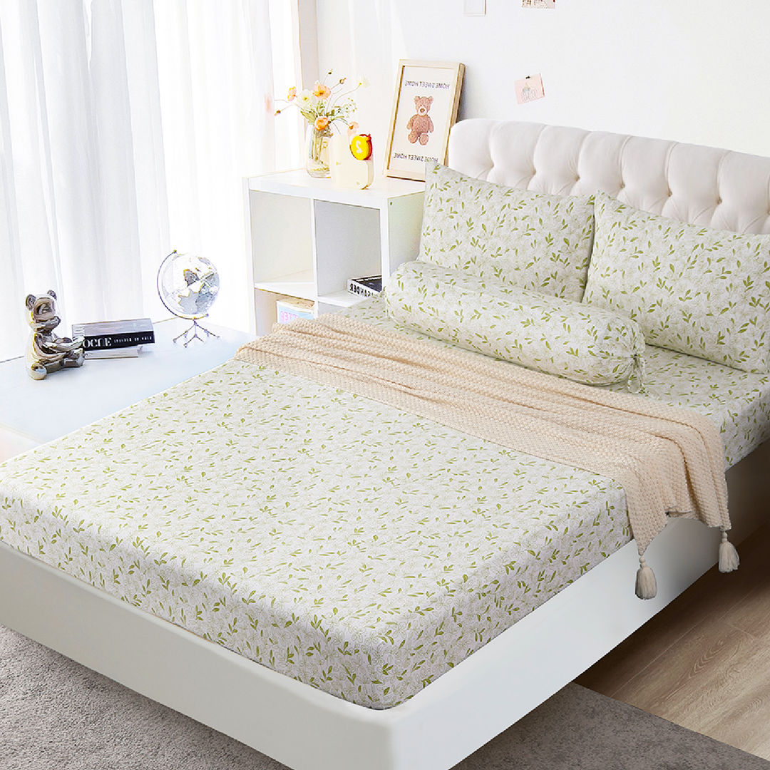Contempo Jovana 100% Cotton Fitted Sheet Set