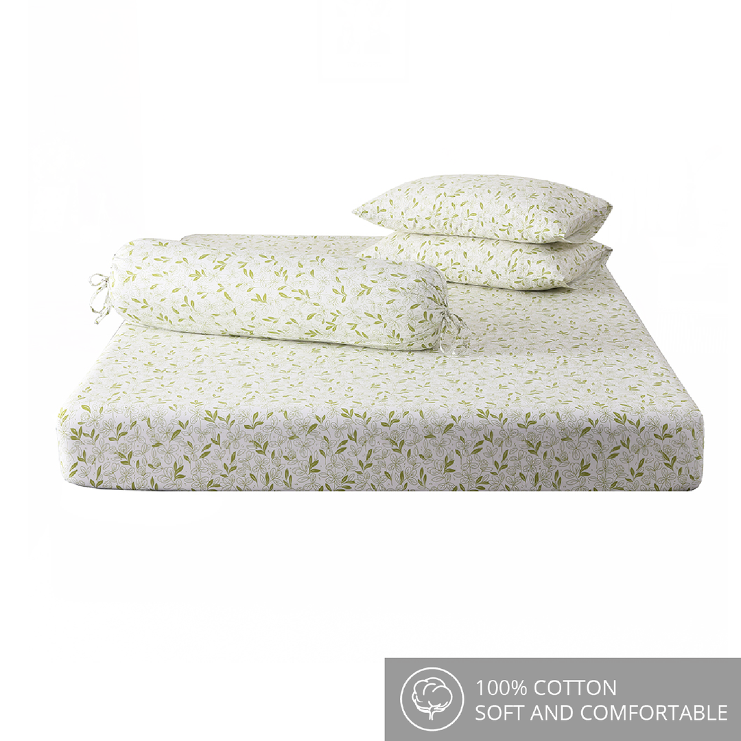 Contempo Jovana 100% Cotton Fitted Sheet Set