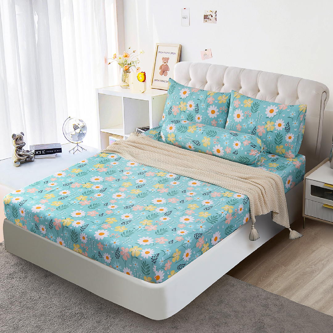 Inspire Kalista 100% Cotton Fitted Sheet Set