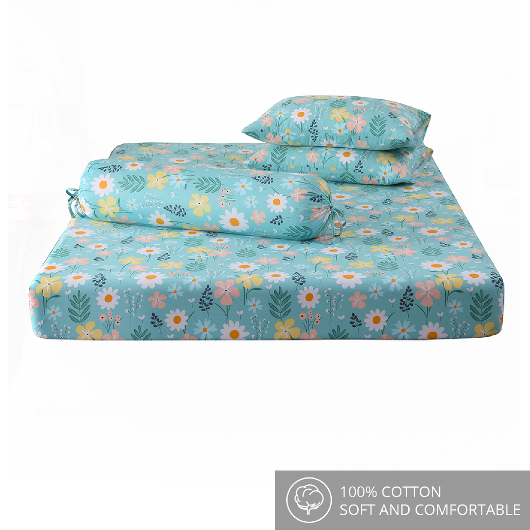 Inspire Kalista 100% Cotton Fitted Sheet Set