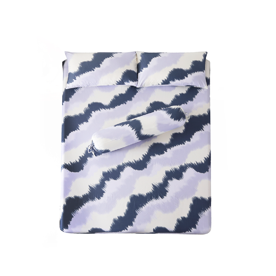 ⚡FLASH SALE⚡ Contempo Laze 100% Cotton Fitted Sheet Set