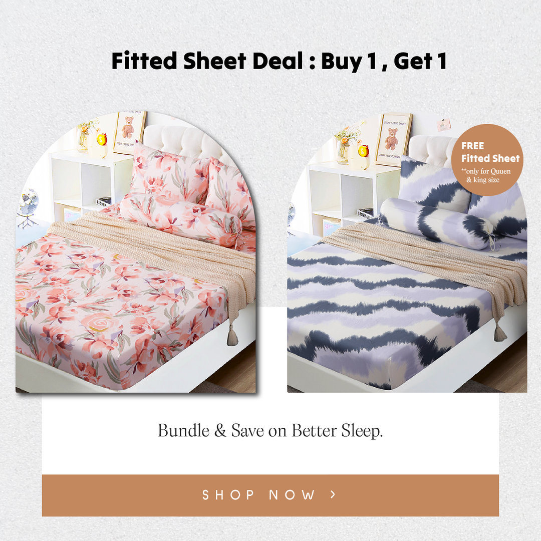 ⚡FLASH SALE⚡ Mega Bundle Deal- Contempo Helena 100% Cotton Fitted Sheet Set