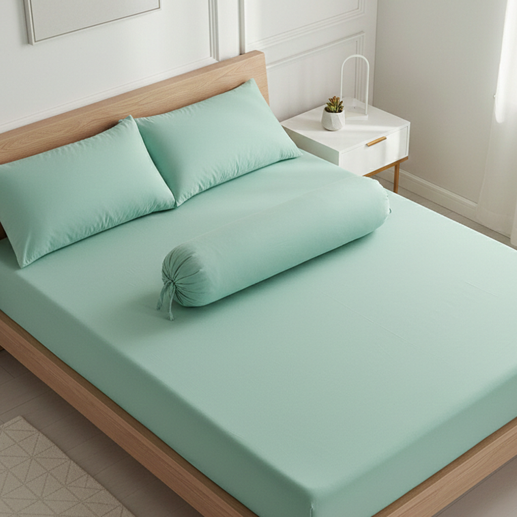 Set Cadar Plain Dye Warna Tulen
