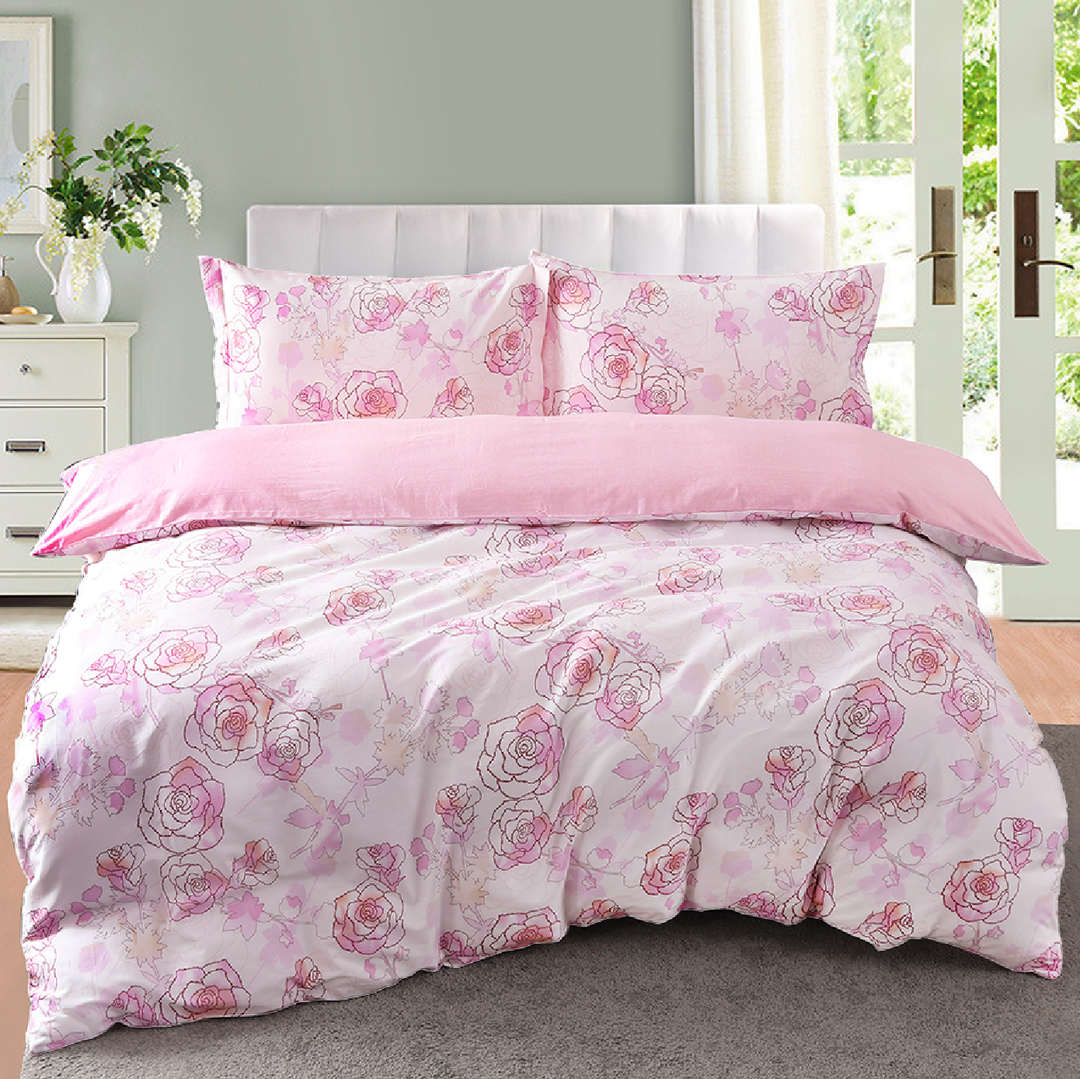 Contempo Rosalyn 100% Cotton Quilt Cover Set