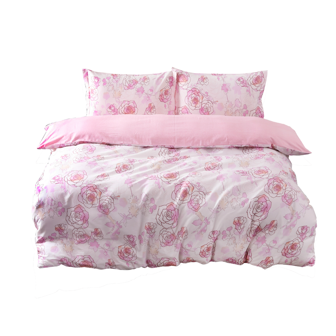 Contempo Rosalyn 100% Cotton Quilt Cover Set