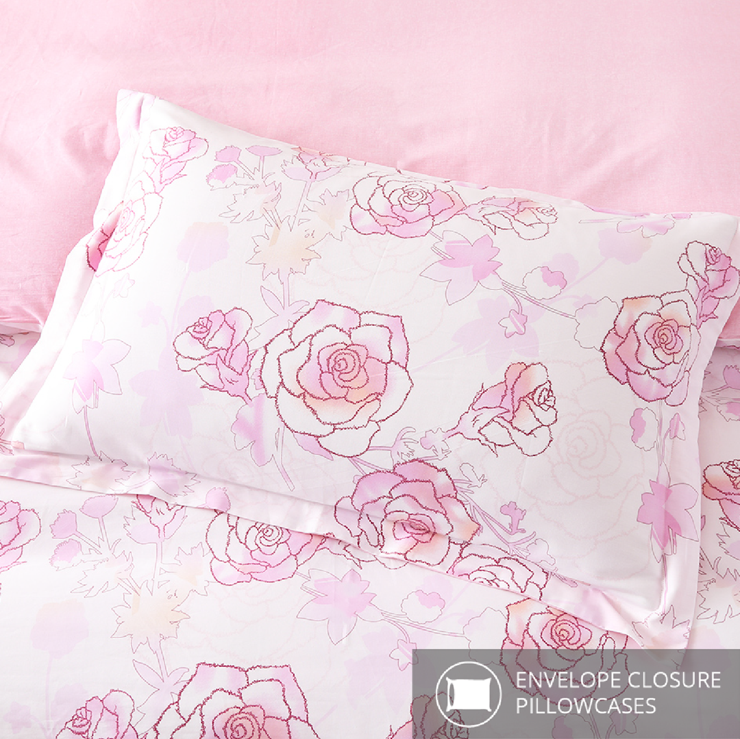 Contempo Rosalyn 100% Cotton Quilt Cover Set