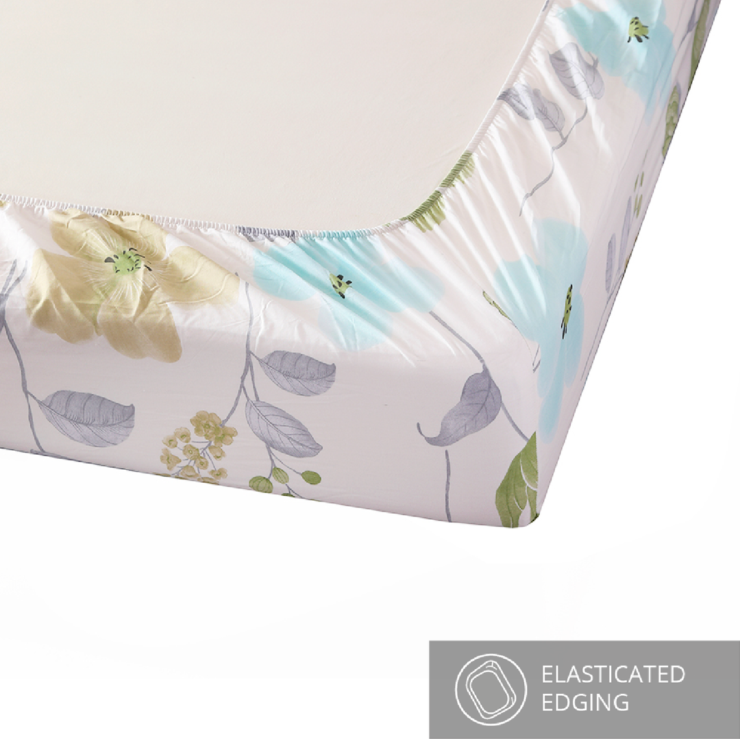 Contempo Sylvia 100% Cotton Fitted Sheet Set