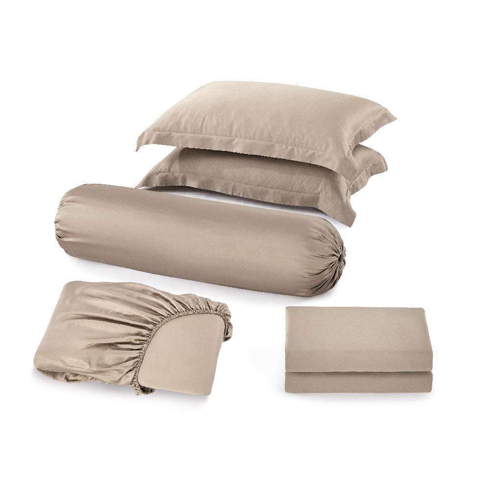 COOLING TENCEL™ Solid Colour 1200 Thread Count 5pcs Set - Aussino Malaysia