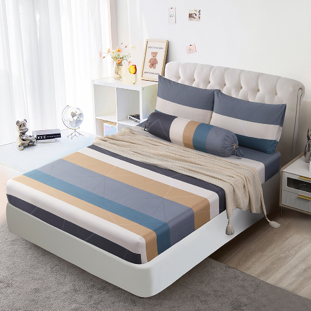 Inspire Terris 100% Cotton Fitted Sheet Set