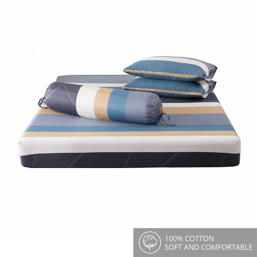 Inspire Terris 100% Cotton Fitted Sheet Set