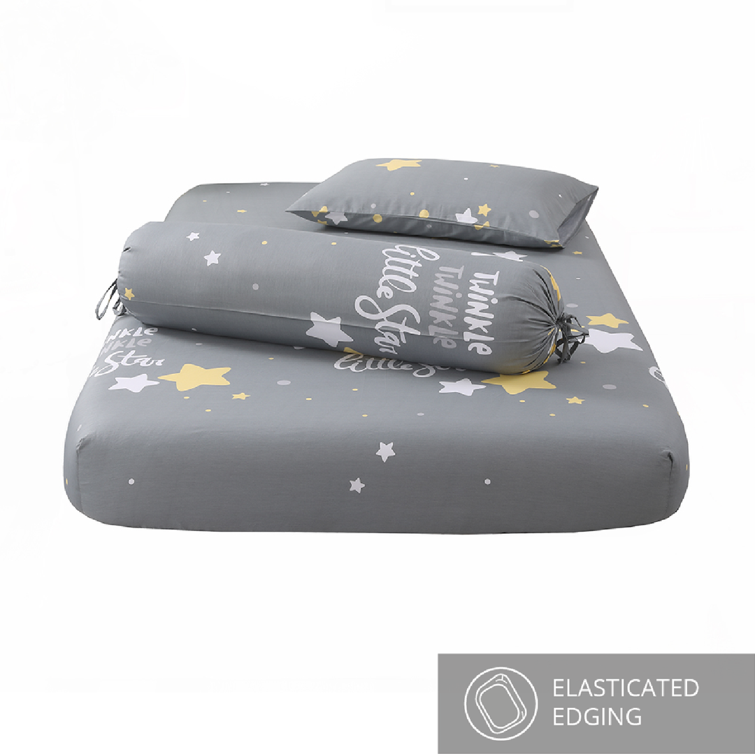 Aussino Kids Twinkle 100% Cotton Fitted Sheet Set