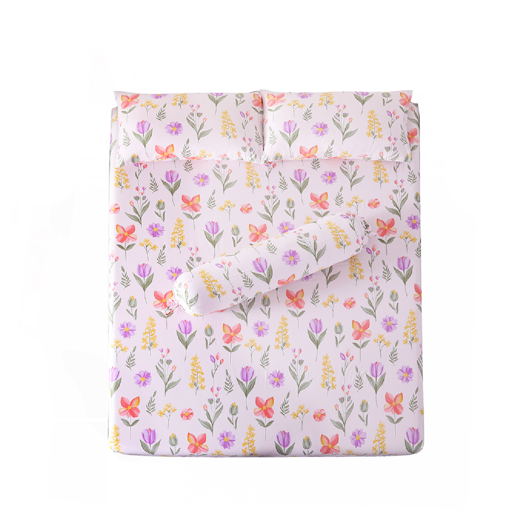 Contempo Yuliana 100% Cotton Fitted Sheet Set