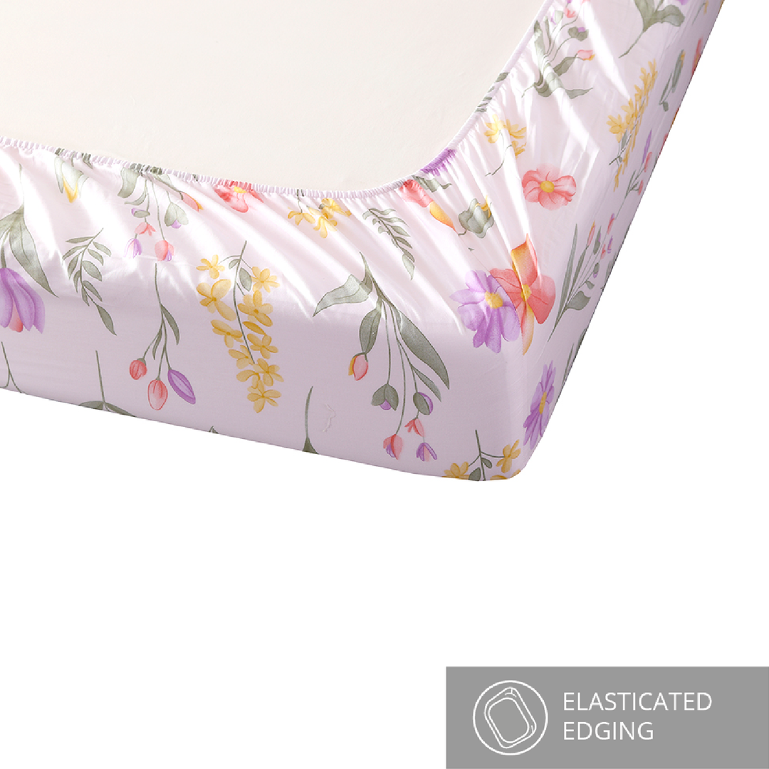 Contempo Yuliana 100% Cotton Fitted Sheet Set