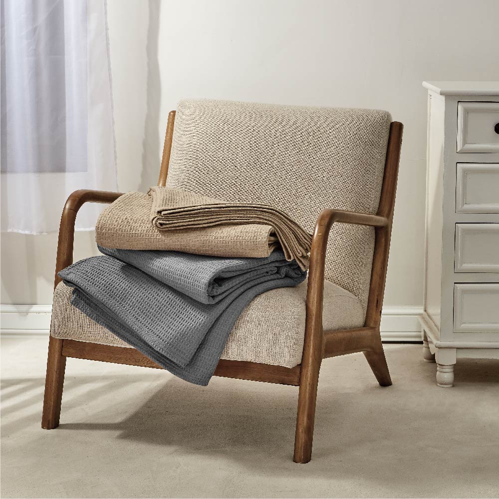 Aussino 100% Cotton Waffle Weave Thermal Blanket - Aussino Malaysia