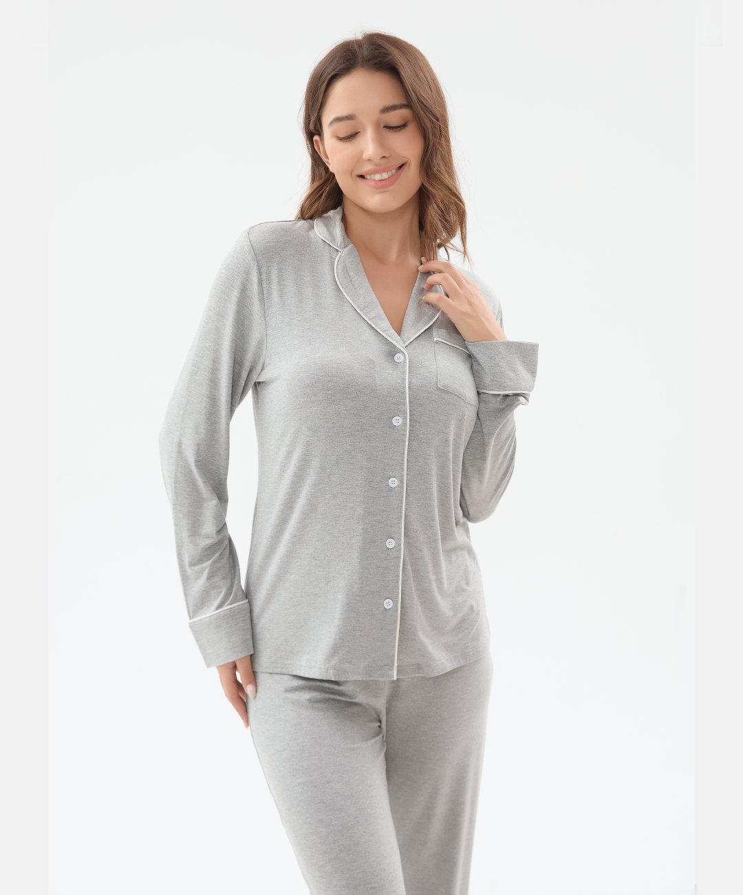 Cool Jammies Bamboo Cooling Long Sleeve Sleepwear Pajama Set - Aussino Malaysia