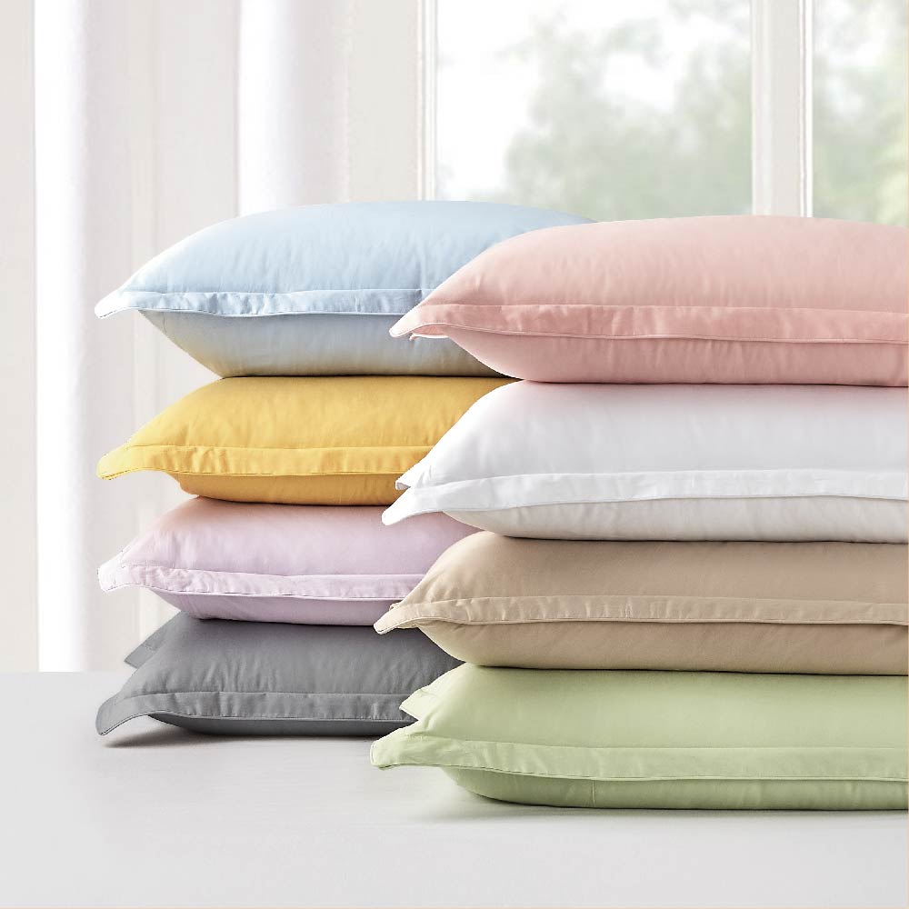 100% Cotton Solid Colored 700 Threadcount Pillow Cases - Aussino Malaysia