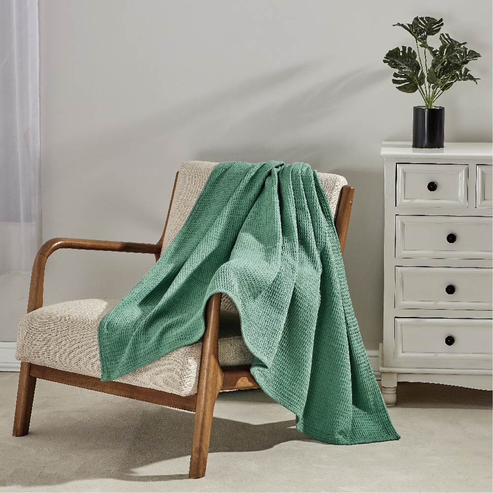 Aussino 100% Cotton Waffle Weave Thermal Blanket - Aussino Malaysia